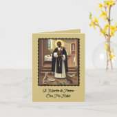 Carte Prêtre catholique de St Martin de Porres (Fleur jaune)