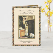 Carte Prêtre catholique offrant l'ordre de prière de mas (Fleur jaune)