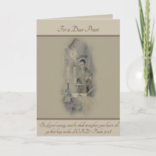 Carte Prêtre catholique Paroles d'encouragement