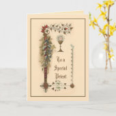 Carte Prêtre catholique Pasteur Traditionnel Toutes occa (Fleur jaune)