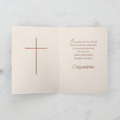 Carte Prêtre des bénédictions de retraite, Croix sur boi (Intérieur)