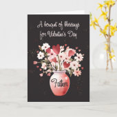 Carte Prêtre Valentines Religieuses Jour Bouquet Bénédic (Fleur jaune)