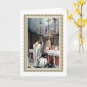 Carte Prêtrise Anniversaire Ordination Jesus (Fleur jaune)