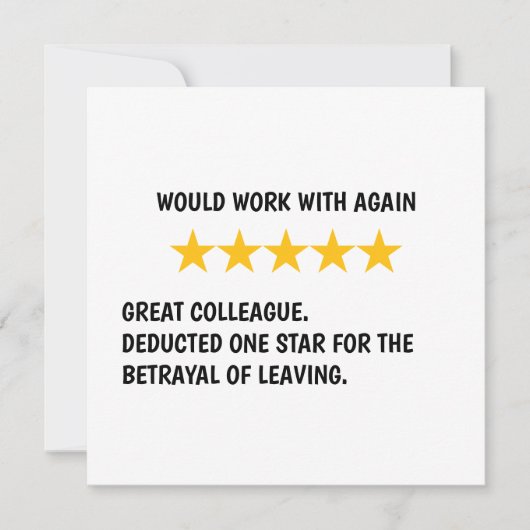 Carte Prêts à Travailler Ensemble à Nouveau (Devant)