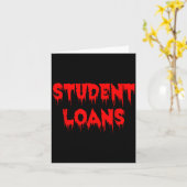 Carte Prêts étudiants - Halloween drôle et effrayant (Fleur jaune)