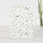 Carte Pretty Blue Birds Birthday (Dos)