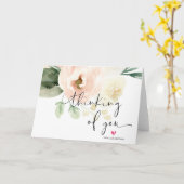 Carte Pretty Floral Penser à votre sympathie Je vous man (Fleur jaune)