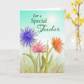Carte Pretty Flowers for Teacher Appreciation (Fleur jaune)