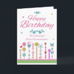 Carte Pretty Great Granddaughter<br><div class="desc">Pretty Great Granddaughter Birthday</div>