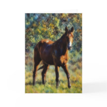 Pretty Horse in Pasture Peaceful Art Card