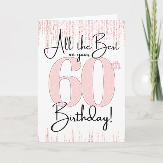 Carte Pretty in Pink pour 60e anniversaire (Devant)