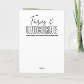 Carte Pretty Little Fairy Girl Happy Birthday (Dos)