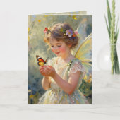 Carte Pretty Little Fairy Girl Happy Birthday (Devant)