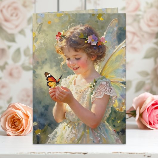 Carte Pretty Little Fairy Girl Happy Birthday