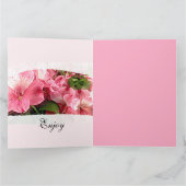 Carte Pretty Pink Flower Folded Greeting Card (Intérieur)