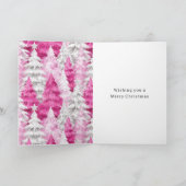 Carte Pretty Pink Glam Christmas Ornament (Intérieur)