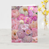 Carte Pretty Pink Peony Collage  (Fleur jaune)
