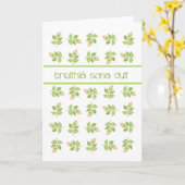 Carte Pretty Pink Rosebuds Irish Gaelic Birthday (Fleur jaune)