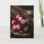 Carte Pretty Roses on a Rustic Chair | Valentine's Day (Devant)