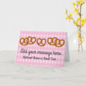 Carte Pretzel Party Pread Twists - 5 options de texte pe (Fleur jaune)