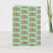 Carte Pretzel Party : Tying Knot Turquoise et Aqua perso (Dos)