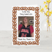 Carte Pretzel pour la retraite de Deb (Fleur jaune)