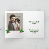 Carte Pretzels de Noël avec Holly - ajouter du texte (Intérieur)