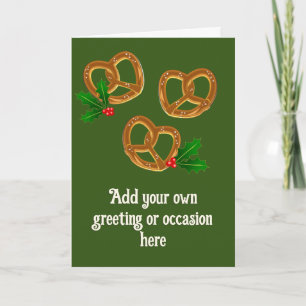 Carte Pretzels de vacances - Cuisine personnalisée Thème