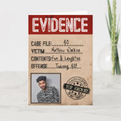Carte Preuve véritable crime photo d'anniversaire mystèr (Devant)
