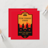 Carte Prévention des incendies de forêt (Devant/Arrière en situation)