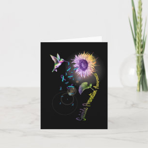 Carte Prévention du suicide Colibri de tournesol