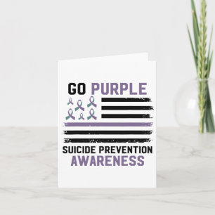 Carte Prévention du suicide drapeau américain Sensibilis