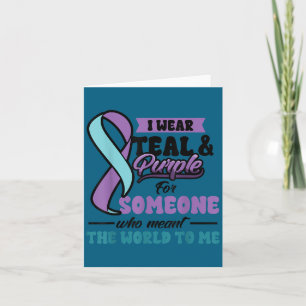 Carte Prévention du suicide Portez le turquoise Violet Q