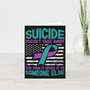Carte Prévention du suicide Sensibilisation Ruban Santé