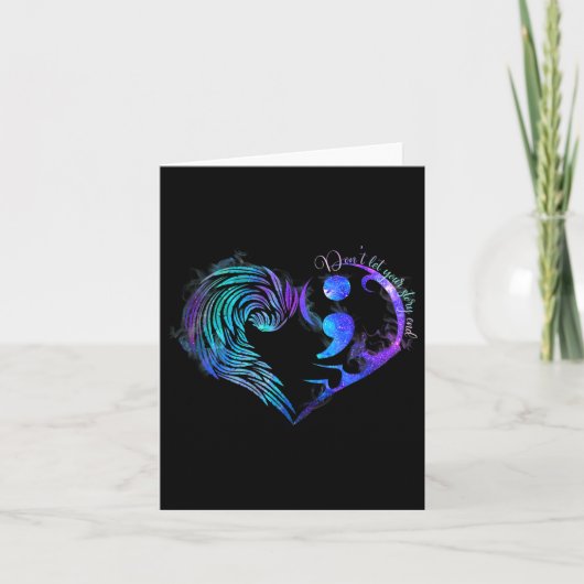 Carte Prévention du suicide Sensibilisation Turquoise Pu (Devant)