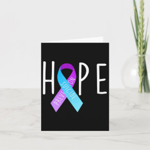 Carte Prévention du suicide Shirt Hope Ribbon Sensibilis