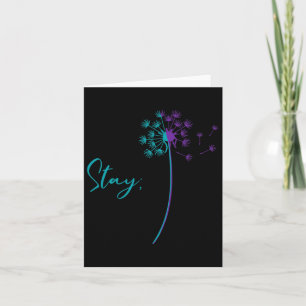Carte Prévention Suicide Dandelion Turquoise Et Violet S