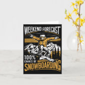 Carte Prévision Du Week-End 100% Chance De Snowboard - S (Fleur jaune)