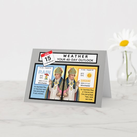 Carte Prévision météo pour la Saint-Swithin (Petite plante)