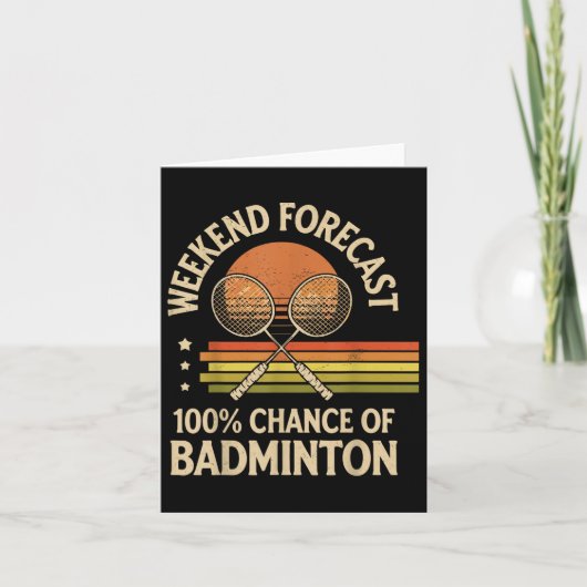 Carte Prévisions de week-end 100% de chance de badminton (Devant)