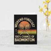 Carte Prévisions de week-end 100% de chance de badminton (Fleur jaune)