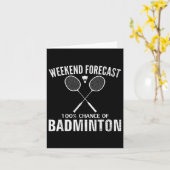 Carte Prévisions de week-end de badminton Drôle de joueu (Fleur jaune)