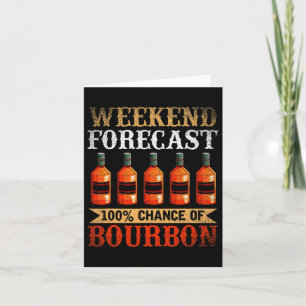Carte Prévisions de week-end ivre au Whiskey drôle 100%