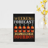 Carte Prévisions de week-end ivre au whisky drôle 100% d (Fleur jaune)