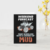 Carte Prévisions de week-end pour quatre roues - 4 roues (Fleur jaune)