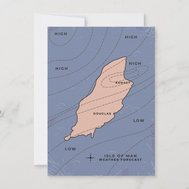 Carte Prévisions météo de l'île de Man (Devant)