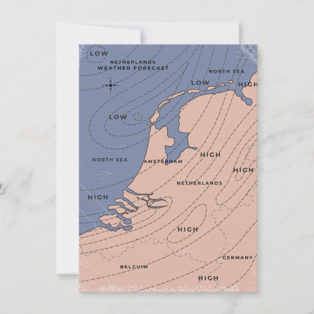 Carte Prévisions météorologiques des Pays-Bas (Devant)