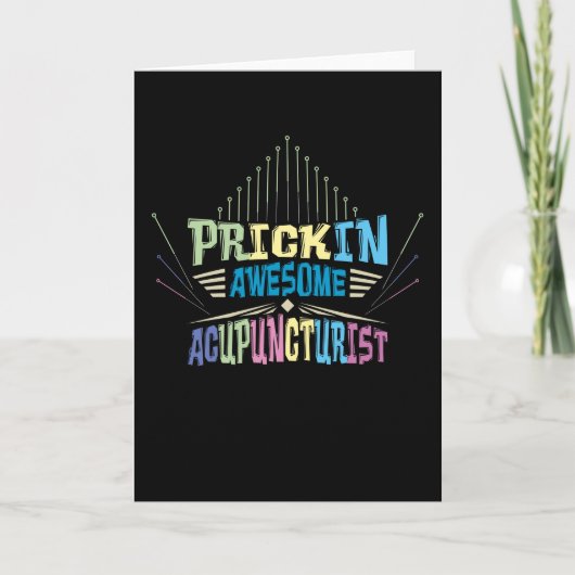 Carte Prickin Awesome Acupuncturiste (Devant)