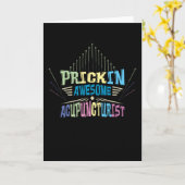 Carte Prickin Awesome Acupuncturiste (Fleur jaune)