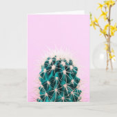 Carte Prickley Cactus sur rose (Fleur jaune)